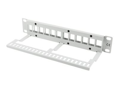 Lanberg PPKS-9112-S - Panel krosowniczy (zatyczka) - do montażu na stelażu - szary - 1U - 10" - liczba portów — 12