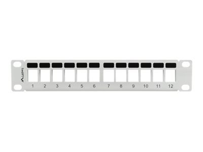 Lanberg PPKS-9112-S - Panel krosowniczy (zatyczka) - do montażu na stelażu - szary - 1U - 10" - liczba portów — 12