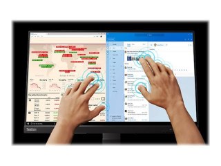 Lenovo ThinkVision T24t-20 - Monitor LED - 24" (23.8" widoczny) - ekran dotykowy - 1920 x 1080 Full HD (1080p) @ 60 Hz - IPS - 3