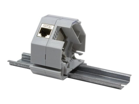 LogiLink - Gniazdo logiczne DIN adaptera mocowania szyny - RJ-45 - jasnoszary
