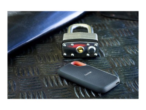 SanDisk Extreme Portable - SSD - zaszyfrowany - 500 GB - zewnętrzny (przenośne) - USB 3.2 Gen 2 - 256 bitów AES