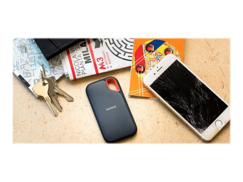 SanDisk Extreme Portable V2 - SSD - 4 TB - zewnętrzny (przenośne) - USB 3.2 Gen 2 - 256 bitów AES - czarny