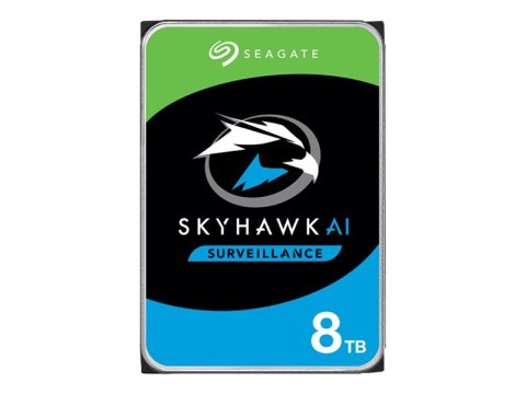 Seagate SkyHawk AI ST8000VE001 - Dysk twardy - 8 TB - wewnętrzny - 3,5" - SATA 6Gb/s - bufor: 256 MB - z 3 lata Seagate Rescue D