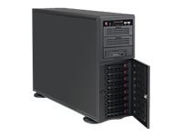 Supermicro SC743 AC-668B - Wieża 4U - rozszerzenie ATX - SATA/SAS - wymiana podczas pracy 668 wat - czarny - USB