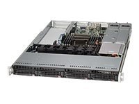 Supermicro SC815 TQ-R500WB - Montowany w stojaku 1U - rozszerzenie ATX - SATA/SAS - wymiana podczas pracy 500 wat - czarny