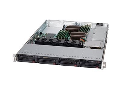 Supermicro SC815 TQC-605CB - Montowany w stojaku 1U - wzbogacone rozszerzone ATX - SATA/SAS - wymiana podczas pracy 600 wat - cz