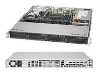 Supermicro SuperServer 5019S-M2 - Serwer - montowany w stojaku 1U - pojedynczy - bez CPU - RAM 0 GB - SATA - wymiana podczas pra