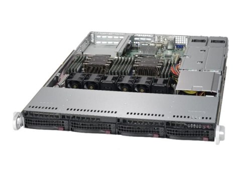 Supermicro SuperServer 6019P-WTR - Serwer - montowany w stojaku 1U - podwójny - bez CPU - RAM 0 GB - SATA - wymiana podczas prac