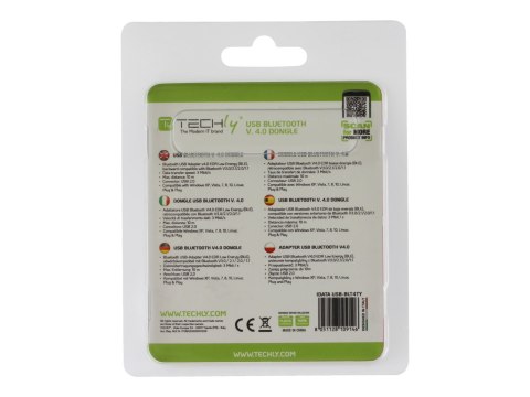 TECHly - Adapter sieciowy - USB - Bluetooth 4.0 EDR - Klasa 1 - czarny