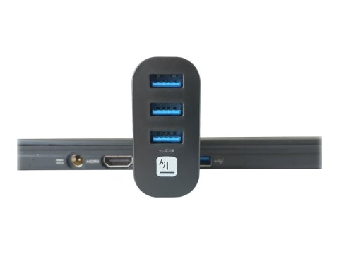 TECHly Mini Rotating Hub - Koncentrator - 3 x SuperSpeed USB 3.0 - stacjonarny
