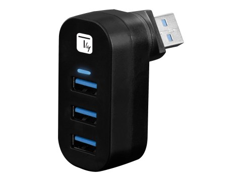 TECHly Mini Rotating Hub - Koncentrator - 3 x SuperSpeed USB 3.0 - stacjonarny