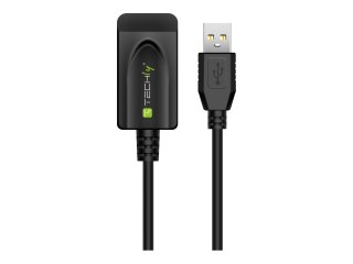 TECHly - Przedłużacz kabla USB - USB (F) do USB (M) - USB 2.0 - 5 m - aktywny - czarny