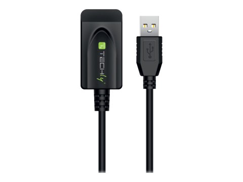TECHly - Przedłużacz kabla USB - USB (F) do USB (M) - USB 2.0 - 5 m - aktywny - czarny