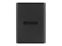 Transcend ESD270C - SSD - 1 TB - zewnętrzny (przenośne) - USB 3.1 Gen 2 - 256 bitów AES - czarny