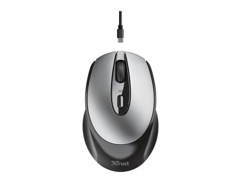 Trust Zaya - Mysz - prawo i leworęczna - optyczna - 4 przyciski - bezprzewodowa - 2.4 GHz - odbiornik bezprzewodowy USB - czarny