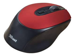 Trust Zaya - Mysz - prawo i leworęczna - optyczna - 4 przyciski - bezprzewodowa - 2.4 GHz - odbiornik bezprzewodowy USB - czerwo