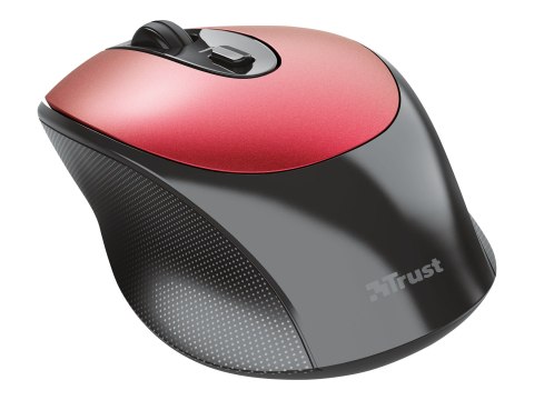 Trust Zaya - Mysz - prawo i leworęczna - optyczna - 4 przyciski - bezprzewodowa - 2.4 GHz - odbiornik bezprzewodowy USB - czerwo