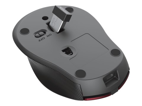 Trust Zaya - Mysz - prawo i leworęczna - optyczna - 4 przyciski - bezprzewodowa - 2.4 GHz - odbiornik bezprzewodowy USB - czerwo