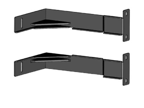 APC Easy Rack - Zestaw wspornika do masztu - dolne - czarny