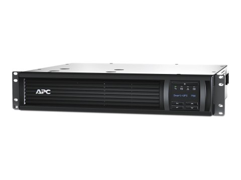 APC Smart-UPS 750VA LCD RM - UPS (montowany w stojaku) - AC 120 V - 500 wat - 750 VA - 1 faza - Ethernet, RS-232, USB - złącza w