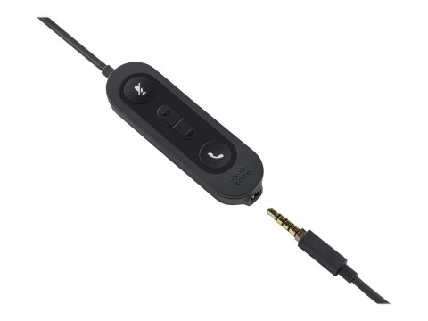 Cisco 521 Wired Single - Słuchawka - nauszne - przewodowa - złącze 3,5 mm - fabrycznie regenerowany