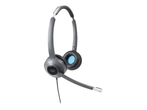 Cisco 522 Wired Dual - Słuchawka - nauszne - przewodowa - złącze 3,5 mm - fabrycznie regenerowany