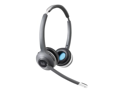 Cisco 562 Wireless Dual - Słuchawka - nauszne - DECT 6.0 - bezprzewodowa - z Multibase Station - fabrycznie regenerowany