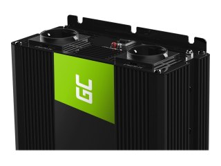 Green Cell - Inwerter DC na AC - DC 12 V - 2000 wat - złącza wyjściowe: 2 - czarny