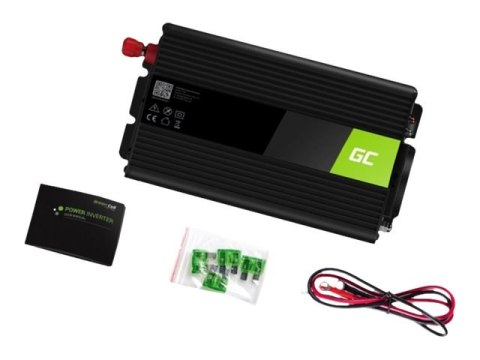 Green Cell - Inwerter DC na AC - DC 24 V - 1000 wat - złącza wyjściowe: 1 - czarny