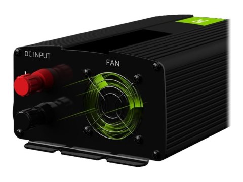 Green Cell - Inwerter DC na AC - DC 24 V - 1000 wat - złącza wyjściowe: 1 - czarny