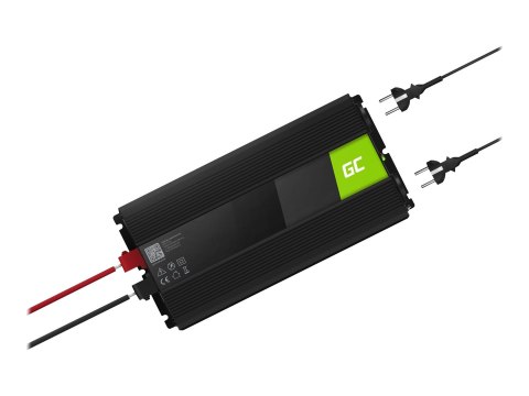 Green Cell - Inwerter DC na AC - DC 24 V - 3000 wat - złącza wyjściowe: 2 - czarny