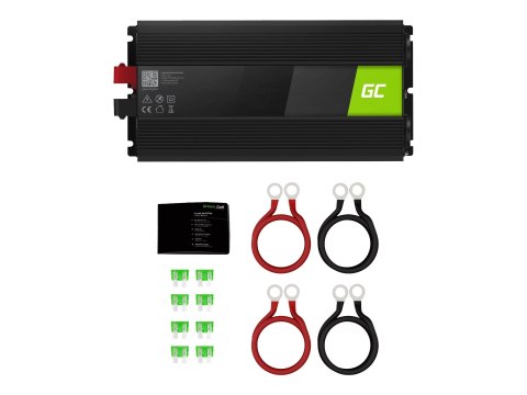 Green Cell - Inwerter DC na AC - DC 24 V - 4000 wat - złącza wyjściowe: 2 - czarny