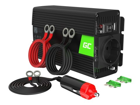 Green Cell - Inwerter DC na AC - DC 24 V - 500 wat - złącza wyjściowe: 1 - czarny