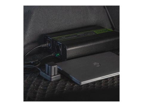 Green Cell PRO INVGC05 - Inwerter DC na AC - DC 12 V - 300 wat - złącza wyjściowe: 1 - Europa - czarny