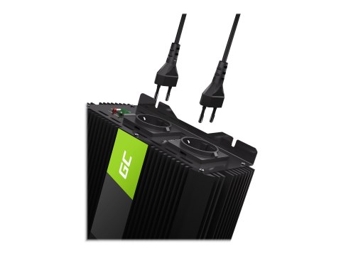 Green Cell PRO - Inwerter DC na AC - DC 12 V - 3000 wat - złącza wyjściowe: 2 - czarny