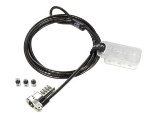Kensington Universal 3-in-1 Combination Laptop Lock - Resettable - Linka blokady - 1.8 m