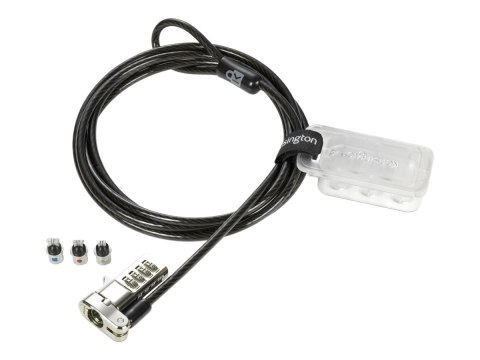 Kensington Universal 3-in-1 Combination Laptop Lock - Resettable - Linka blokady - 1.8 m