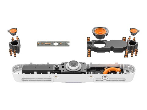 Logitech Rally Bar Mini - Urządzenie do wideokonferencji - Certyfikat Zoom, Certyfikat Microsoft Teams - biały - power adapter i