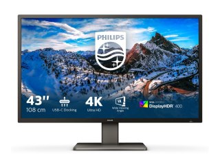 Philips 439P1 - Monitor LED - 43" - 3840 x 2160 4K @ 60 Hz - VA - 400 cd/m² - 4000:1 - DisplayHDR 400 - 4 ms - 3xHDMI, DisplayPo