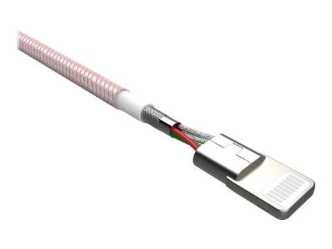 Silicon Power Boost Link PET LK35AL - Kabel Lightning - Lightning męski do USB męski - 1 m - ekranowana - różowy