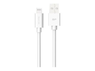 Silicon Power Boost Link PVC LK15AL - Kabel Lightning - Lightning męski do USB męski - 1 m - ekranowana - biały