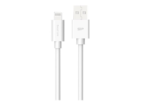 Silicon Power Boost Link PVC LK15AL - Kabel Lightning - Lightning męski do USB męski - 1 m - ekranowana - biały