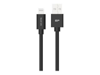 Silicon Power Boost Link PVC LK15AL - Kabel Lightning - Lightning męski do USB męski - 1 m - ekranowana - czarny