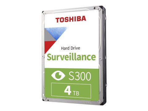 Toshiba S300 Surveillance - Dysk twardy - 4 TB - wewnętrzny - 3,5" - SATA 6Gb/s - 5400 obr/min - bufor: 128 MB