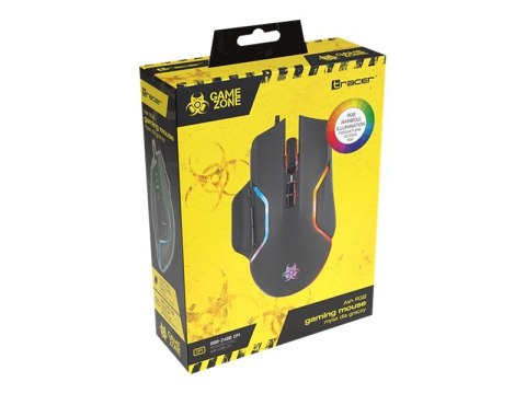Tracer GameZone Ash RGB - Mysz - praworęczna - optyczna - 8 przyciski - przewodowa - USB