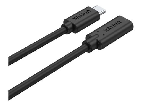 Unitek C14086BK - Przedłużacz kabla USB - USB-C (F) do USB-C (M) - USB 3.2 Gen 2 - 20 V - 5 A - 50 cm - nieruchomy, Zasilanie US