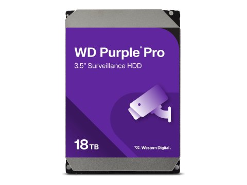 WD Purple Pro WD181PURP - Dysk twardy - 18 TB - wewnętrzny - 3,5" - SATA 6Gb/s - 7200 obr/min - bufor: 512 MB