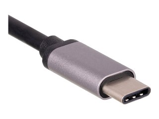 Akyga AK-AD-65 - Adapter sieciowy - USB-C / Thunderbolt 3 - Gigabit Ethernet x 1 - srebrny
