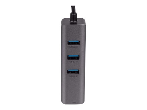 Akyga AK-AD-66 - Adapter sieciowy - USB-C - Gigabit Ethernet x 1 - czarny