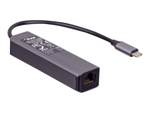 Akyga AK-AD-66 - Adapter sieciowy - USB-C - Gigabit Ethernet x 1 - czarny